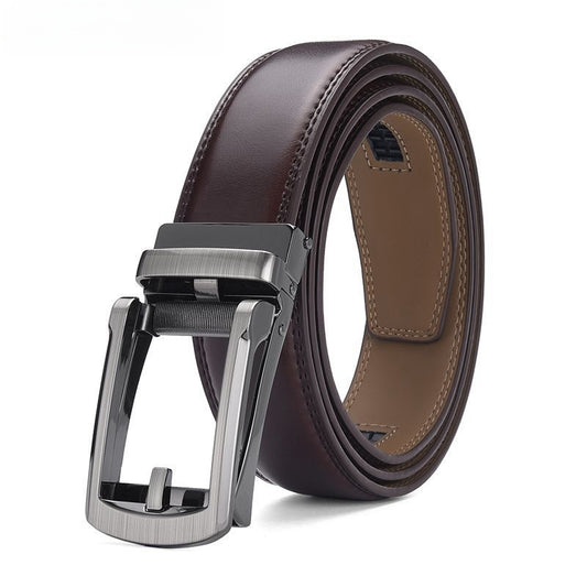 Men's Automatic Buckle Pure Cowhide Pant Belt