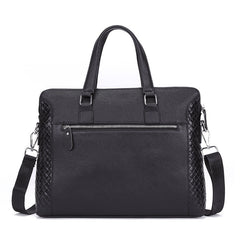 Men's Briefcase Genuine Leather 14-inch Laptop Bag Horizontal Cowhide Business Office Bag