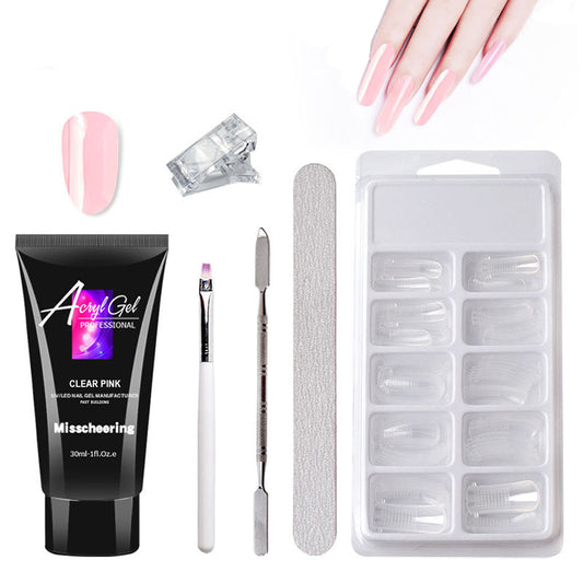 Painless Extension Gel Nail Art Without Paper Holder Quick Model Painless Crystal Gel Set