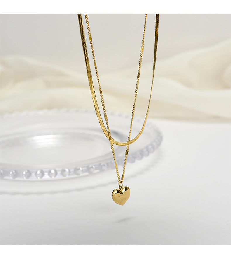 Letter LOVE Double-layer Necklace For Women