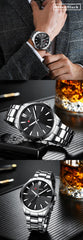 Men's Waterproof Quartz Business Casual Watch