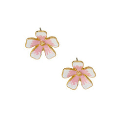 Sweet Elegance Cherry Blossom Earrings Female Korean Style Niche Design