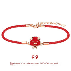 Zodiac Red Rope Bracelet For Women