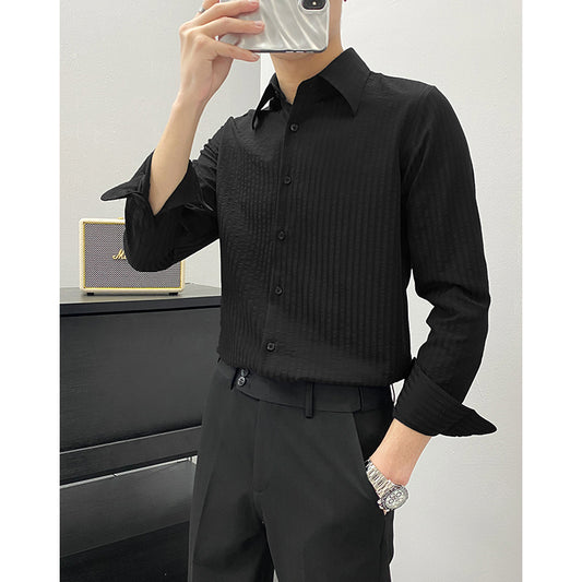 High-grade Modal Anti-wrinkle Fabric Striped Shirt For Men