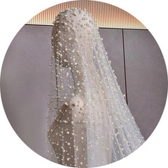 Luxury Heavy Industry Bridal Pearl Veil