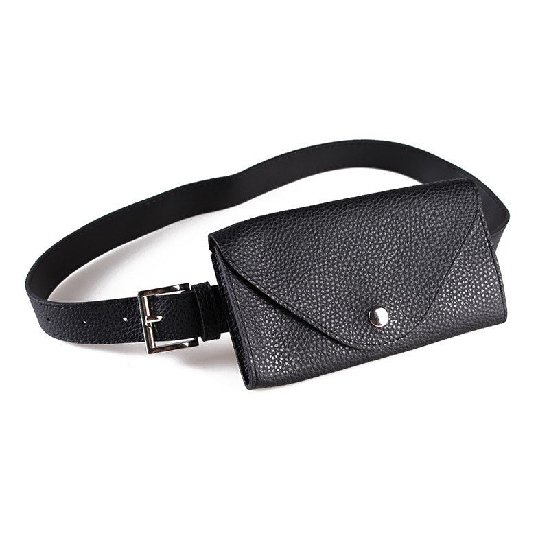 Litchi Pattern Mobile Phone Waist Bag Belt Type