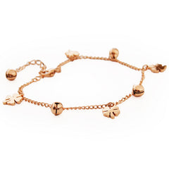 Titanium Steel Clover Bell Anklet Female Will Ring Ancient Style Ins Niche Design Jewelry