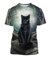 Funny Cute Cat Pattern Men's T-shirt 3D Animal Print