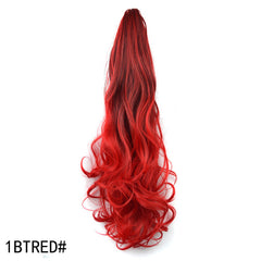 Colorful Gradient Color Clip Ponytail Wig