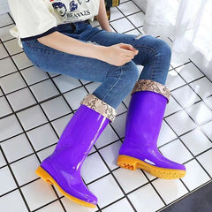 Men's Fashion Non-slip Plus Velvet Cotton-padded Rain Boots