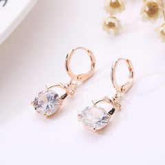 Europe and America new jewelry, crystal earrings, jewelry set, Korean version of the bride necklace, gold-plated butterfly pendant