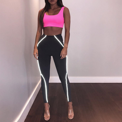 Reflective flash women fitness leggings