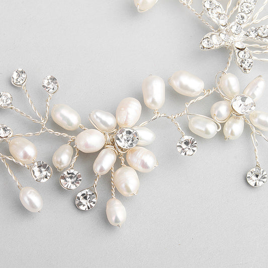 Pearl necklace and earring set