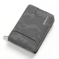 Camouflage Large Capacity Zipper Men's Wallet