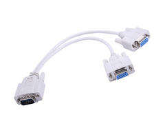 High Quality 1 Male VGA To 2 Female VGA Splitter Cable 2 Way VGA SVGA Monitor Dual Video Graphic LCD Y Splitter Cable