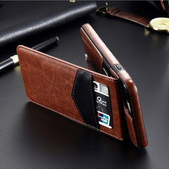 Compatible With Apple, Retro Leather Wallet Case For 8 7 6S 6 Plus Card Slot Holder Phone Cases