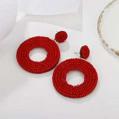 Retro Color Bead Earrings For Women