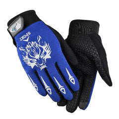 Men's Wolf Head Half Finger Riding Fitness Outdoor Sports Fingerless Gloves