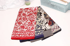 Artificial Silk Small Square Towel Chinese Style