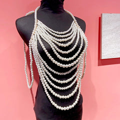 Retro Multi-layer Pearl Body Chains