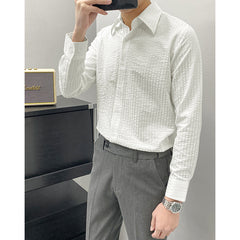 High-grade Modal Anti-wrinkle Fabric Striped Shirt For Men