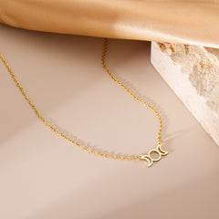 Fashion Simple Hollow Moon Constellation Necklace