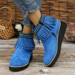 Fashion Thick Bottom Small Wedge Bootie