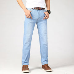 Men's Summer Jeans Men's Straight-leg Pants