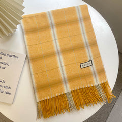 Women's Korean-style Autumn And Winter Plaid Scarf