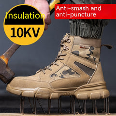 Insulated 10kV Light Sole Anti Smashing And Anti Piercing Labor Protection Shoes