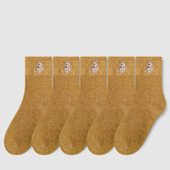 Women's Fashion Terry Padded Warm Solid Colour Socks