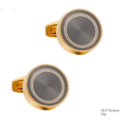 Round CD Accessories Enamel Cufflinks For Men