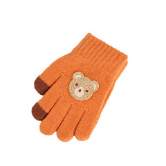 Children's Five Finger Knitting Wool Gloves