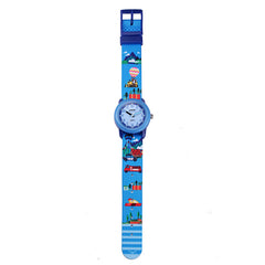 Cartoon kids quartz watch with ribbon