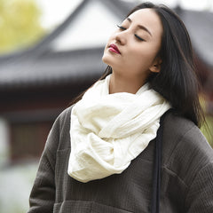 Women's Cotton And Linen Zen Retro Simple Scarf