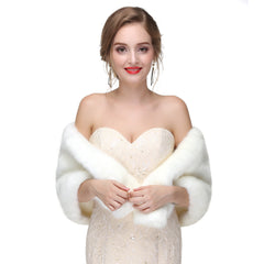 High-end Wedding Dress Winter Warm Fur Shawl