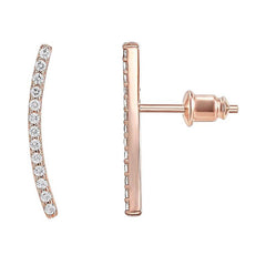 European And American High-grade Temperament Square Crystal Zircon Copper Plating 14K Gold Delicate Earrings