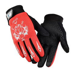 Men's Wolf Head Half Finger Riding Fitness Outdoor Sports Fingerless Gloves