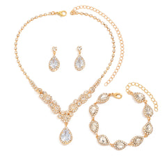 Fashionable Golden Rose Gold Three-piece Set