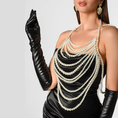 Retro Multi-layer Pearl Body Chains