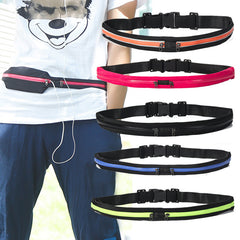 Sports Waist Bag With Double Pocket Slim Zip Running Phone Belt Bags