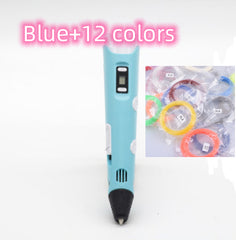 3D print pen 3D pen two generation graffiti 3D stereoscopic paintbrush children puzzle painting toys