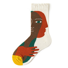 Women's Mid-calf Autumn And Winter 100 Cotton Socks