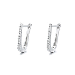 925 Sterling Silver Geometric U-shaped Earrings Women's Design Sense