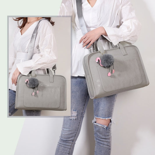 Leather waterproof fashion female laptop bag