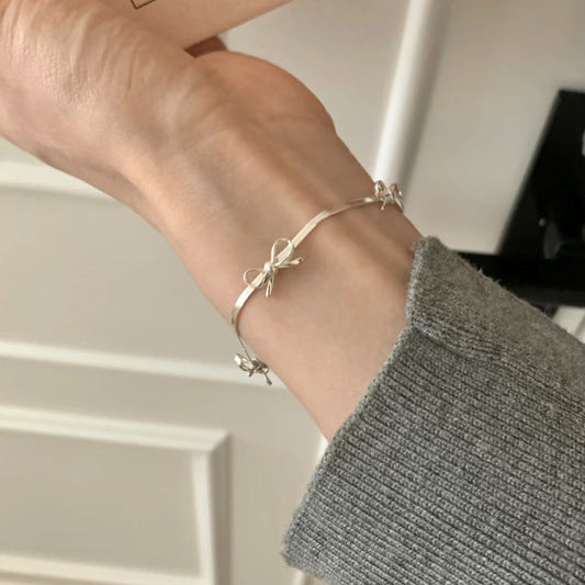 Bow Snake Bones Chain Bracelet For Women