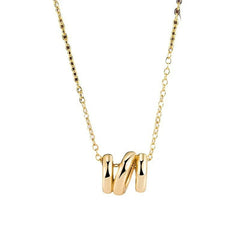 Gold Multi-layer Wavy Necklace Women's Simple