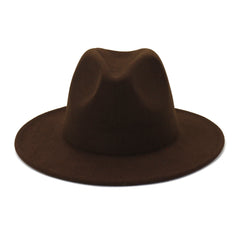 Double-sided Color Matching Flat Brim Fedora Hat