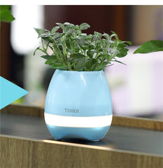 Touch-sensitive music vase desktop audio