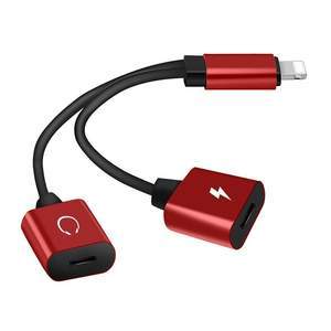 Lightning Wire-controlled Two-in-one Listening Song Charging Adapter Cable